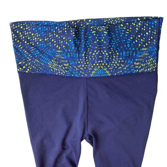 Fabletics Women L Salar Fold Over Waist Yoga Pant‎ Dark Blue - Picture 10 of 10